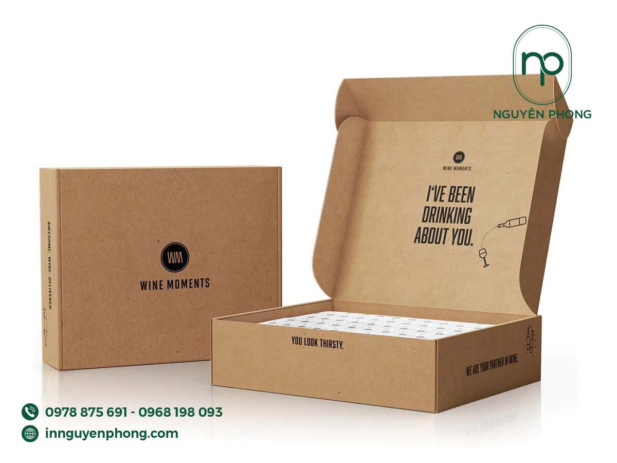 Hộp carton nắp gài phù hợp với nhiều loại sản phẩm khác nhau